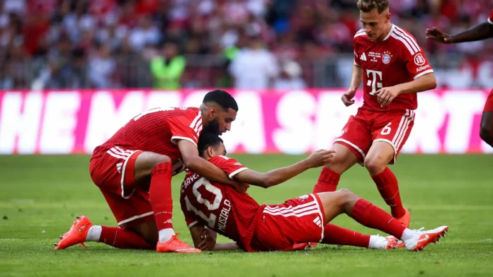 Jamal Musiala receives medical attention after collapsing during Bayern Munich vs RB Leipzig friendly
